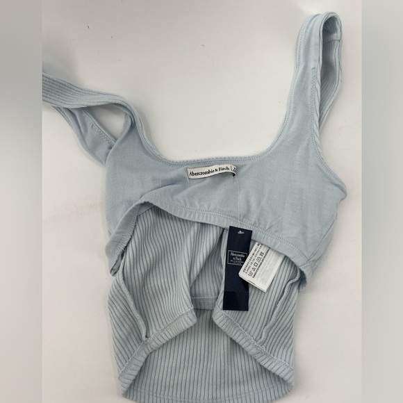 NWT Abercrombie and Fitch baby blue ribbed square neck sweater tank top size XS - Picture 6 of 6